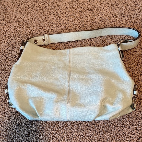 Coach Light Blue Pebbled Leather Shoulder Bag in Like New Condition - Picture 1 of 10